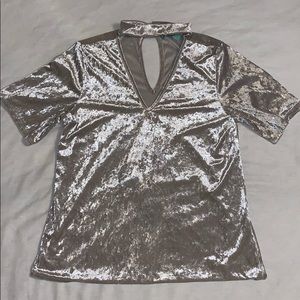 crushed velvet t shirt